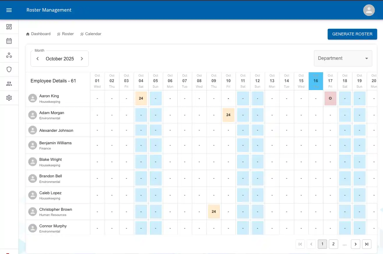 Shift Planning Interface